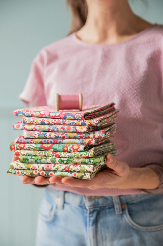 Tilda Patchwork Stoff Baumwolle - Wallflower - Janice Red